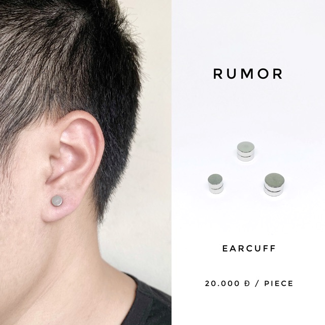 Khuyên tai nam châm bạc