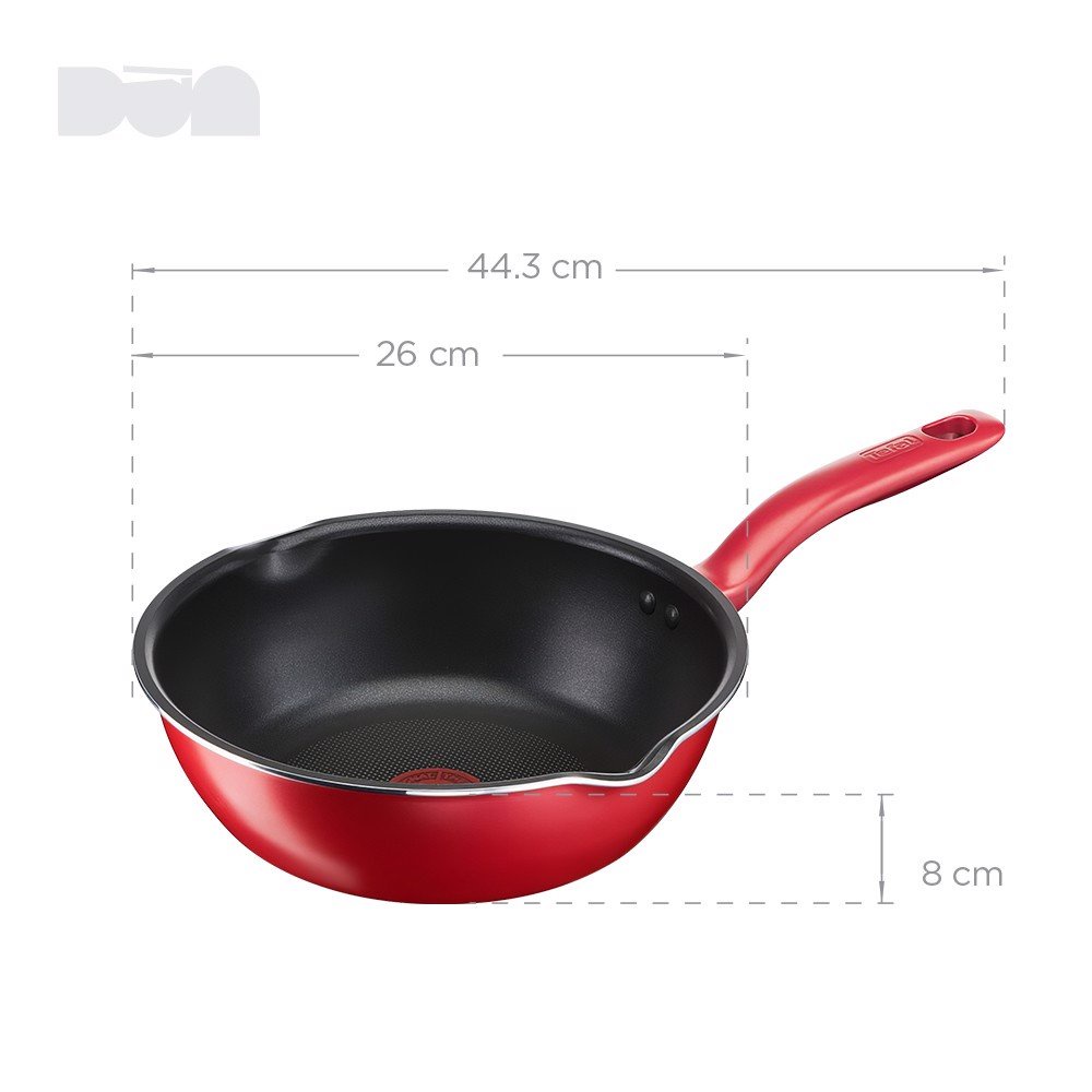 Combo Chảo chống dính lòng sâu 24cm - Nồi thân cao 22cm- So chef thương hiệu Tefal