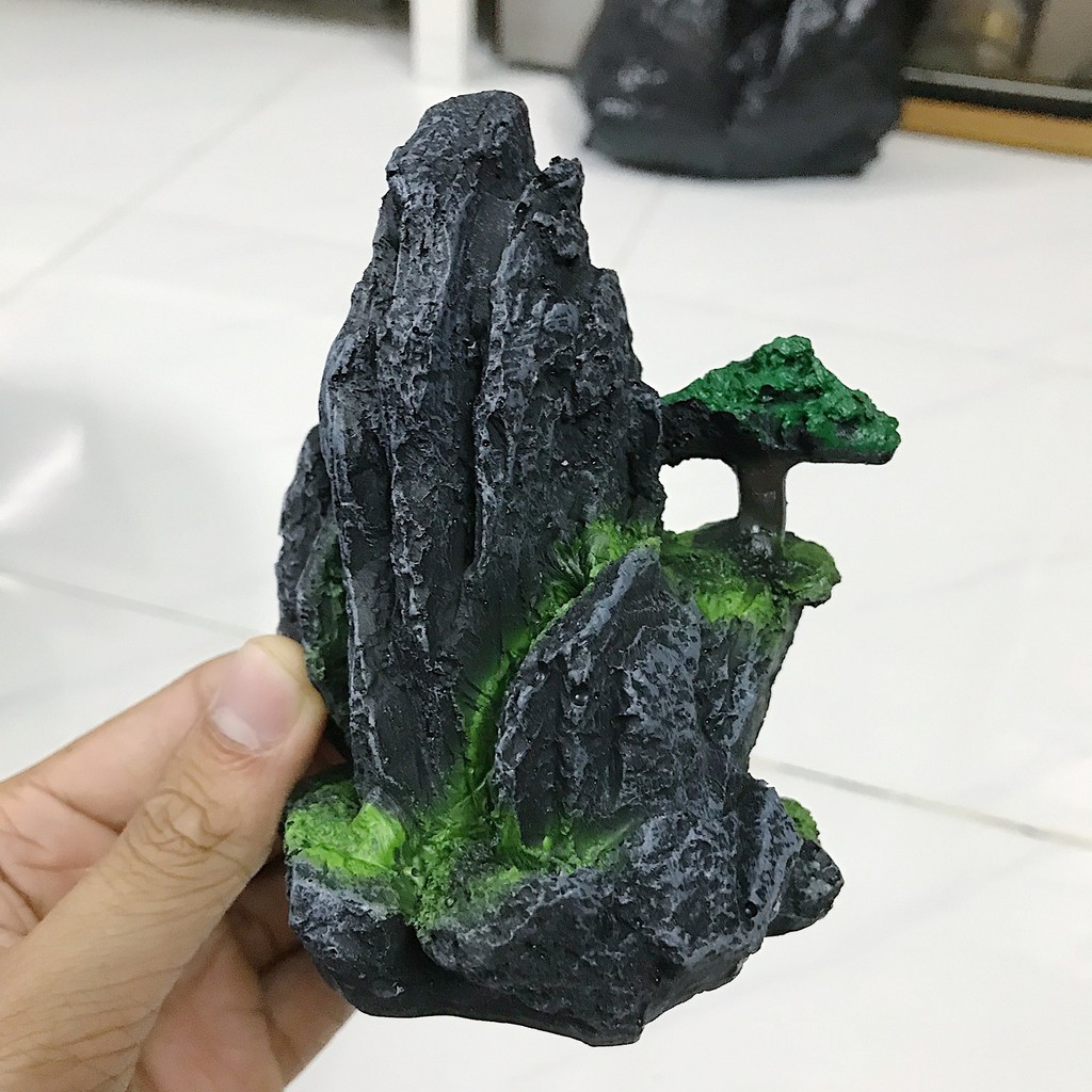 NÚI CẢNH TRANG TRÍ HỒ CÁ NON BỘ DÀI 13CM RỘNG 4CM CAO 13CM