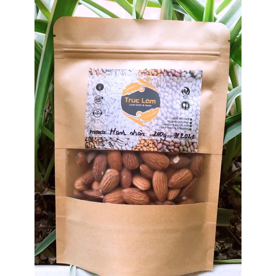 Hạnh nhân ăn/làm sưa Mĩ Almond 500gr/200g