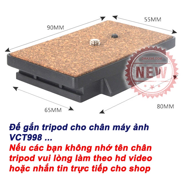 Phụ kiện Đế gắn máy ảnh trên tripod BenroT880EX, T660EX, Q111, VTC 690, VCT688, WT3730 ...