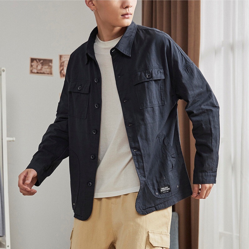 Áo khoác sơ mi AOKANG tay dài thời trang trẻ trung dành cho nam