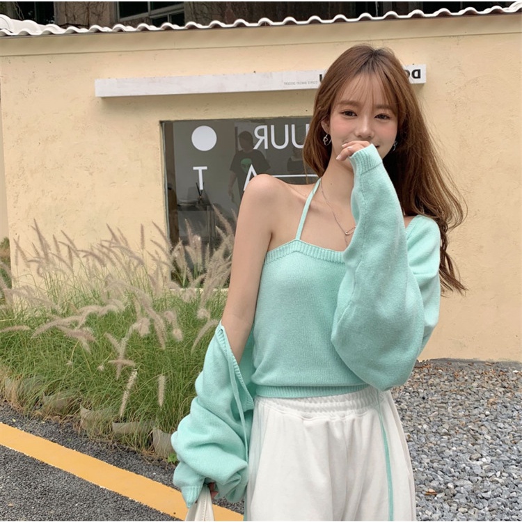 Set áo khoác cardigan tay dài chống nắng thiết kế thời trang
