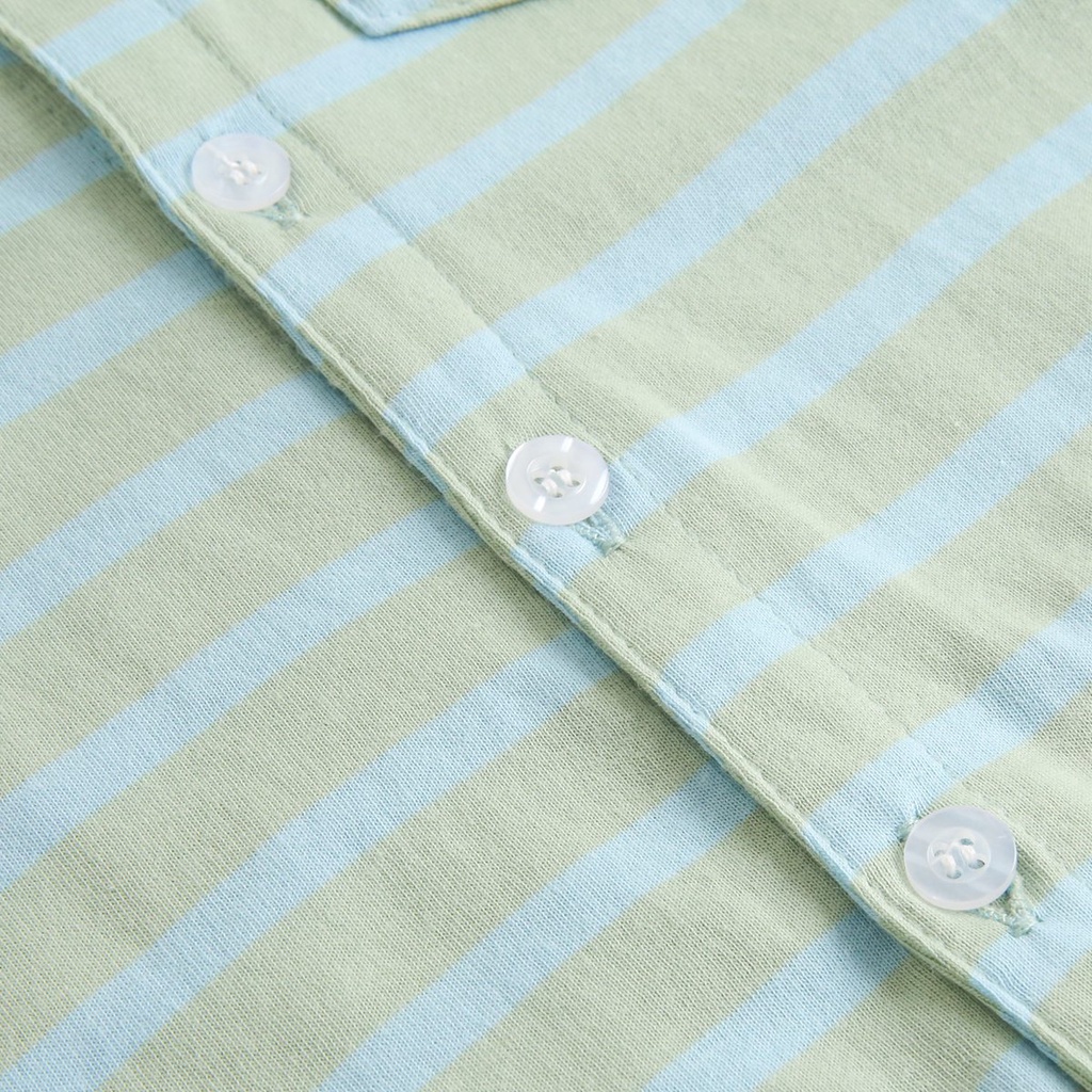 Sanlutoz Áo Liền Quần Ngắn Tay Họa Tiết Sọc Thời Trang Cho Bé Trai