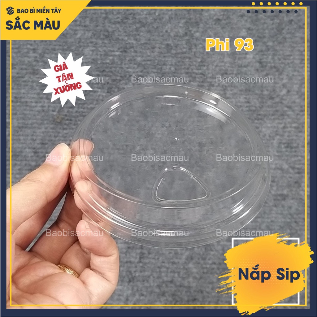 Nắp Sip, nắp uống trực tiếp ly nhựa phi 93, 95, 98mm (Lốc 50 cái)