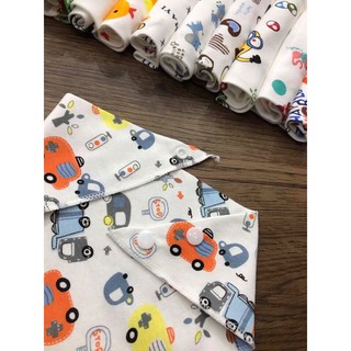yếm cotton cúc bấm cho bé