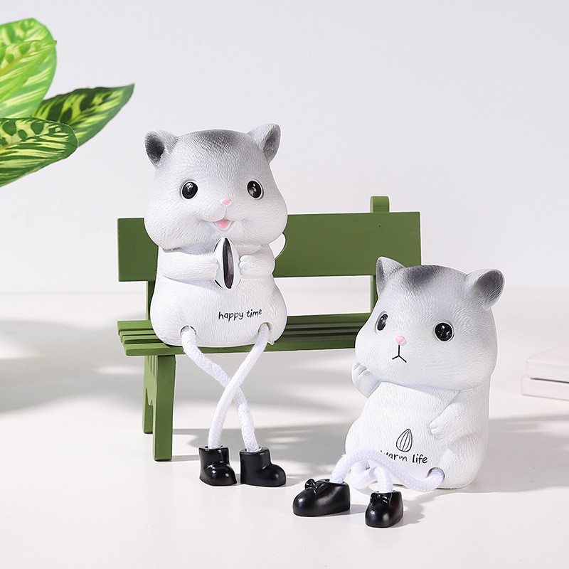 Búp bê chân dài bằng resin hình động vật hoạt hình dùng trang trí phòng khách