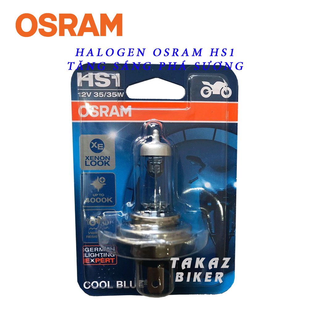 Bóng đèn HAL OSRAM HS1 Air Blade, Wave RS , Exciter , Vison tăng sáng +50% tăng sáng 64185CB-01B 35/35W 12V