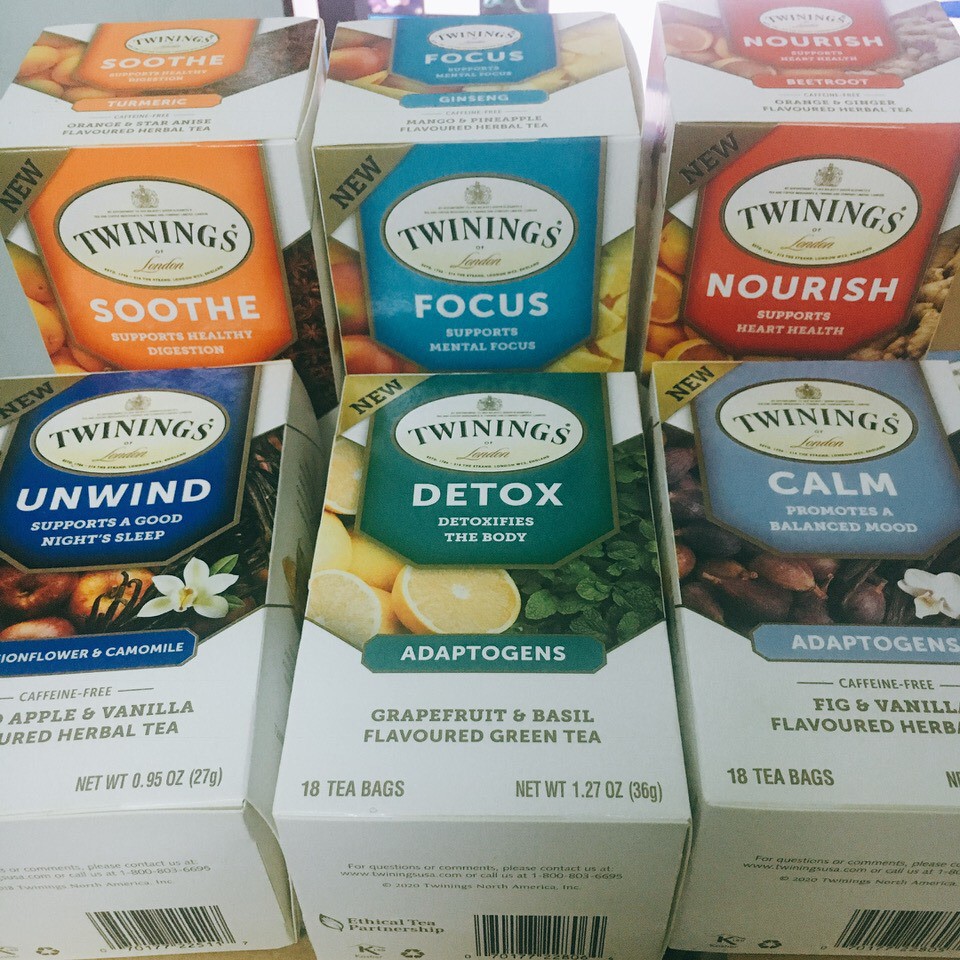 [Hàng Đức] Combo trà Twinings detox,  ngủ ngon, nhân sâm, tiêu hóa date 2023