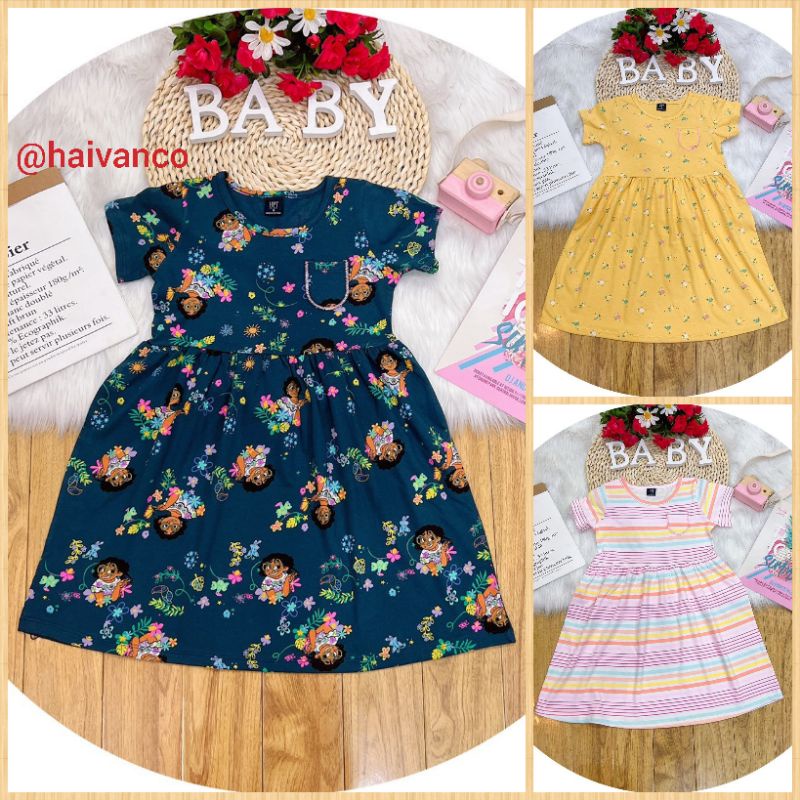 ĐẦM VÁY SIZE ĐẠI TO THUN COTTON BÉ GÁI NHIỀU MẪU MỀM MẠI VÀ THOÁNG MÁT ĐI HỌC ĐI CHƠI ĐỀU ĐẸP CHO BÉ 25 đến 45 KG