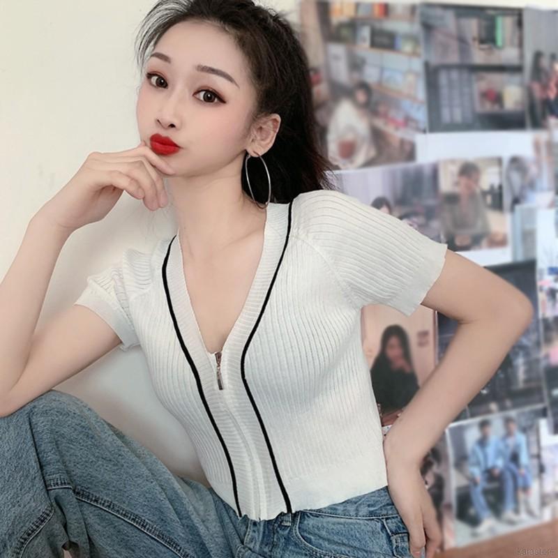 Áo Khoác Cardigan Dáng Ngắn Cổ Chữ V Thời Trang Cho Nữ | BigBuy360 - bigbuy360.vn