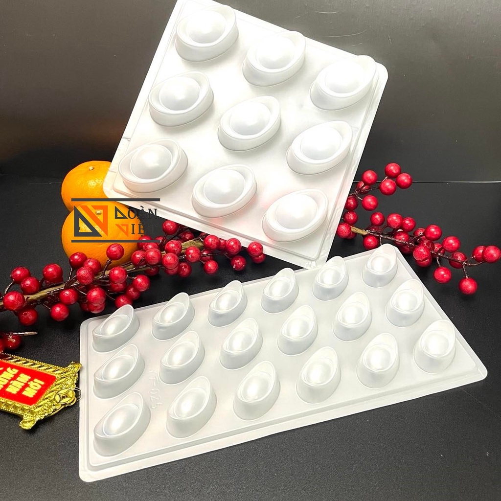 [THỎI VÀNG MINI] Khuôn NHẤN XÔI, RAU CÂU, BÁNH TỔ hình THỎI VÀNG sắc nét 3D - VÍA THẦN TÀI , CÚNG KHAI TRƯƠNG