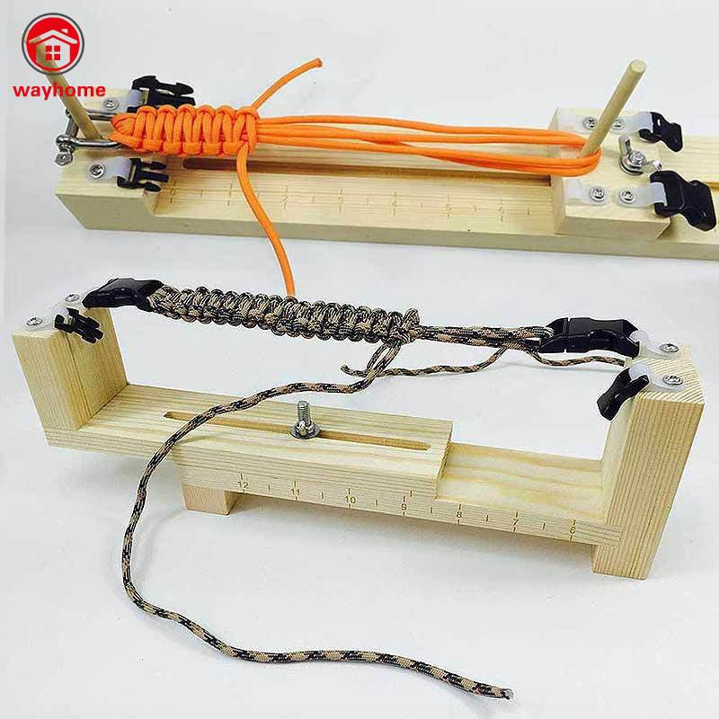 Dụng cụ đan dây thừng dây dù làm vòng tay DIY bằng gỗ phong