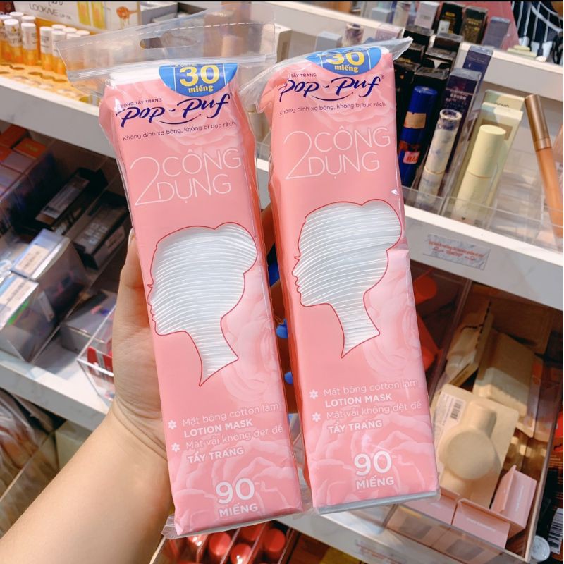 Bông tẩy trang Pop-Puf hồng