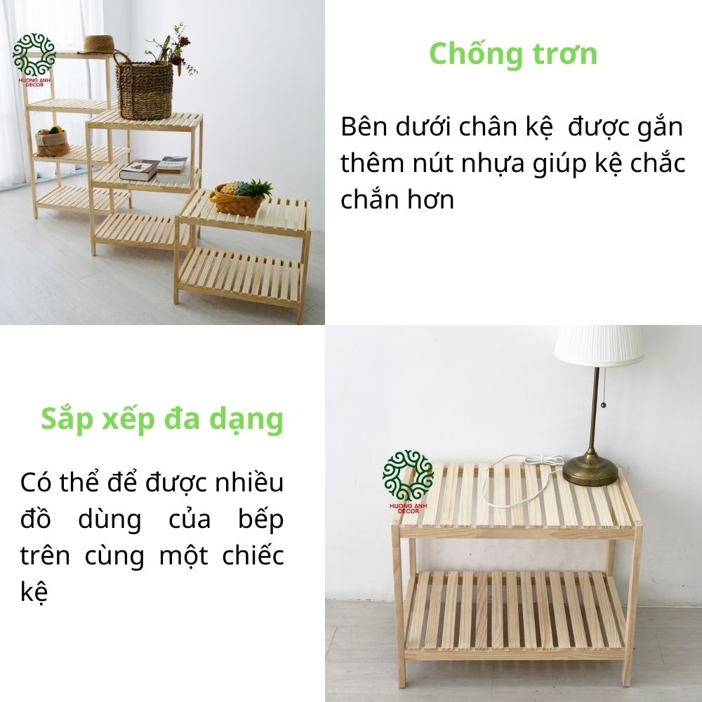 Kệ lò vi sóng kệ đa năng,đựng gia vị và nhà bếp 2 tâng Hương Anh Decor