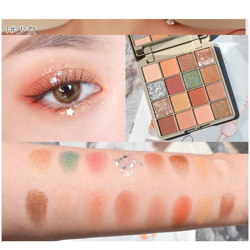 [ Mẫu Mới ] Bảng Phấn Mắt 16 Ô Màu Lameila No.5085 All I See Is You Kèm Cọ Với 3 Tone Màu Đẹp Siêu Long Lanh | BigBuy360 - bigbuy360.vn