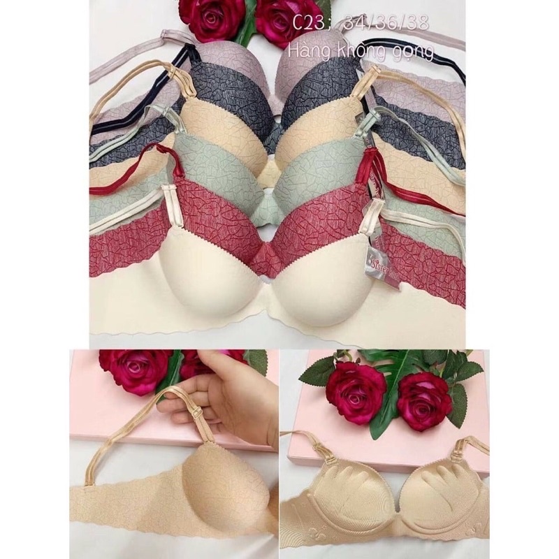 Áo Ngực Không Gọng Thái Lan Đệm Dày Nâng Ngực C23 áo đúc su aảnh thật video Shop tự quay ạ