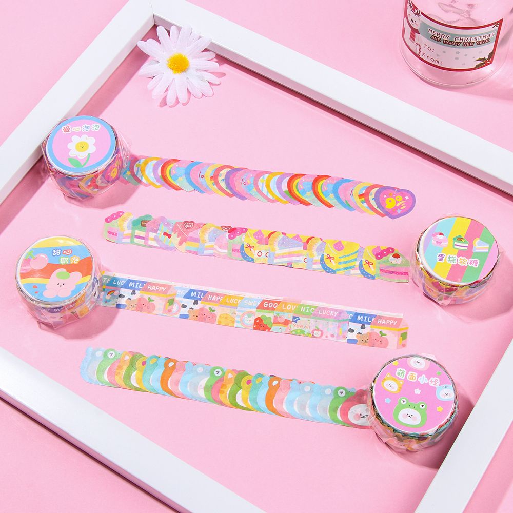 Cuộn Băng Keo Washi Dán Trang Trí Sổ Tay Nhật Ký Diy