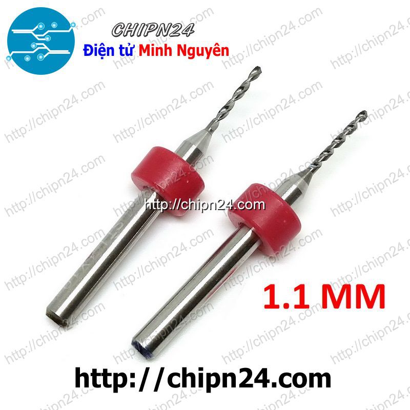 [2 CÂY] Mũi khoan mạch in CNC 1.1mm (Mạch điện tử, PCB)