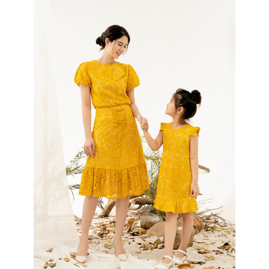 DIDO - Váy Ren Gân Bé Gái