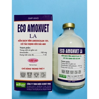 Eco Amox LA Viem vu, khop, tu cung, mat sữa, tieu chảy, viem da, viem phoi