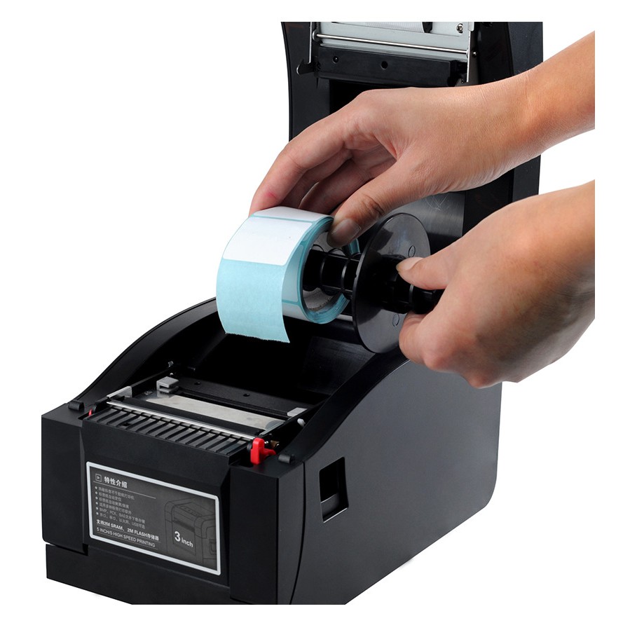 Máy In Mã Vạch XPrinter XP 350B Tặng 1 cuộn tem decal nhiệt in mã vạch