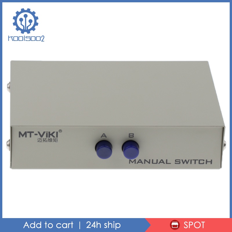 [KOOLSOO2]Metal Case 2 Port Manual RS-232 Switch for PC Sharing to Serial Device