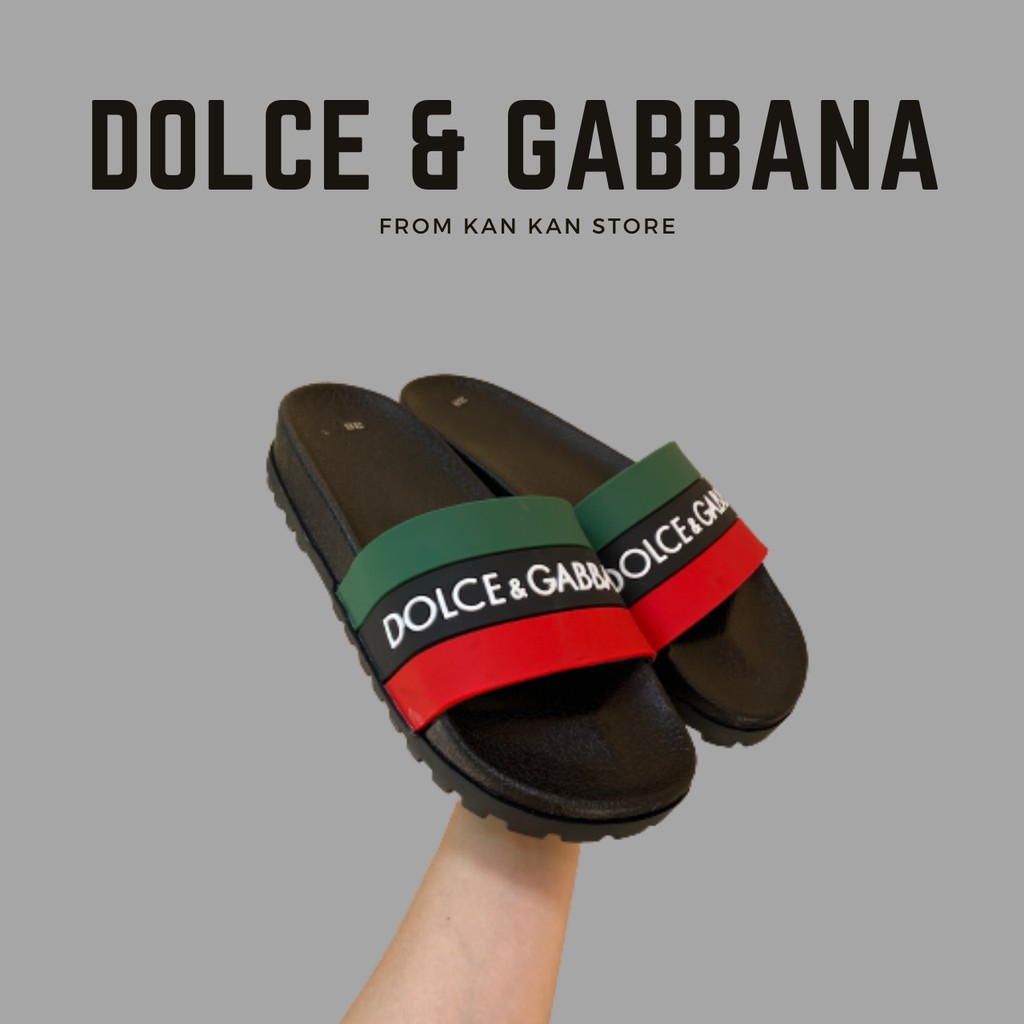 [Hàng Đẹp] Dép Lê Nam Đế Đúc D&amp;G, Dép Quai Ngang Dolce Gabbana Cao Cấp Hot Trend Đôn Chề Siêu Bền