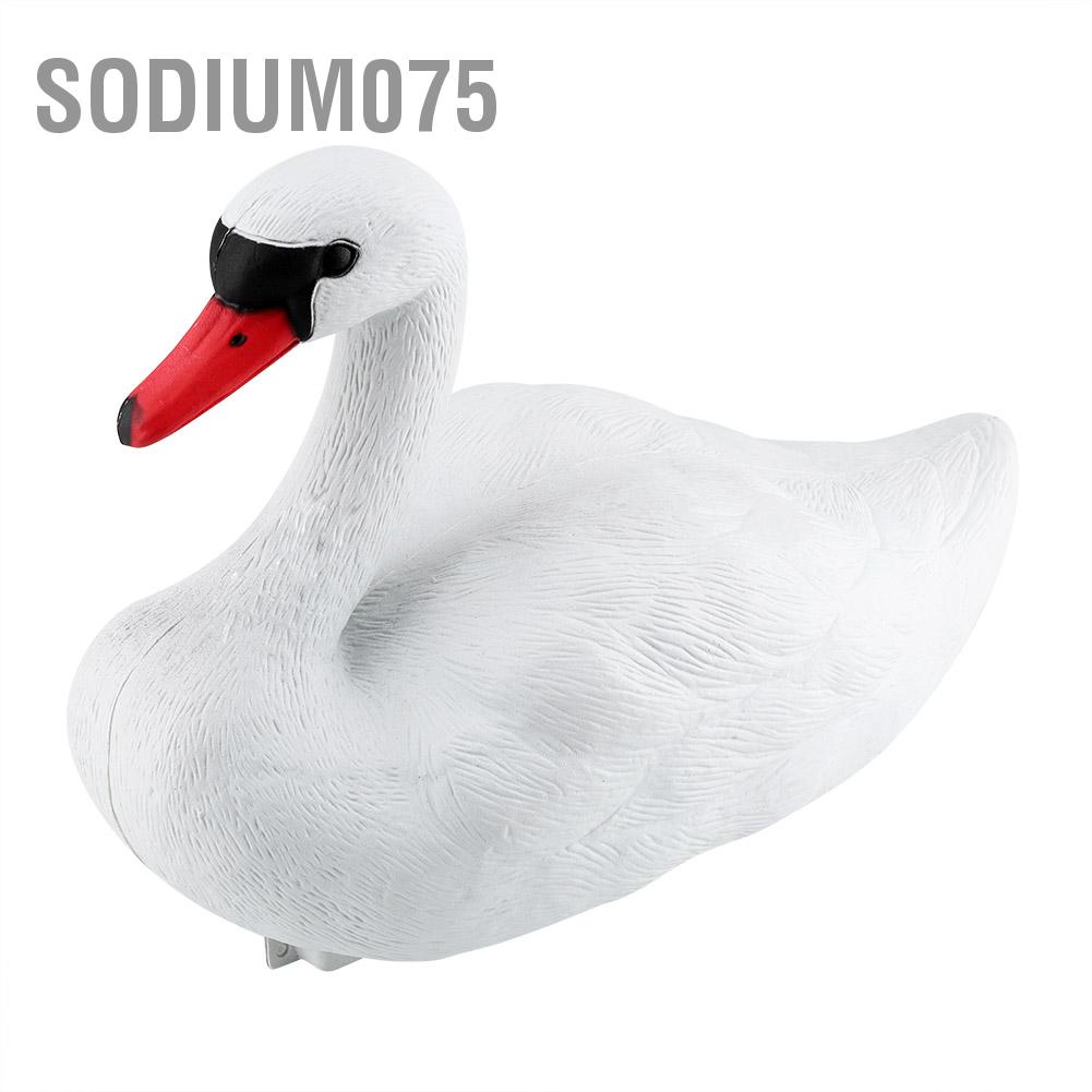 Sodium075 Sodium075 Đồ trang trí sân vườn mô phỏng dễ thương tinh tế thiên nga trắng Công cụ săn mồi