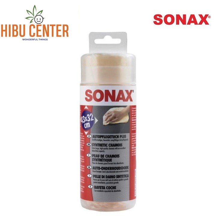 [ ĐA NĂNG ] Khăn Lau Khô Da Tổng Hợp SONAX Synthetic Chamois 417700