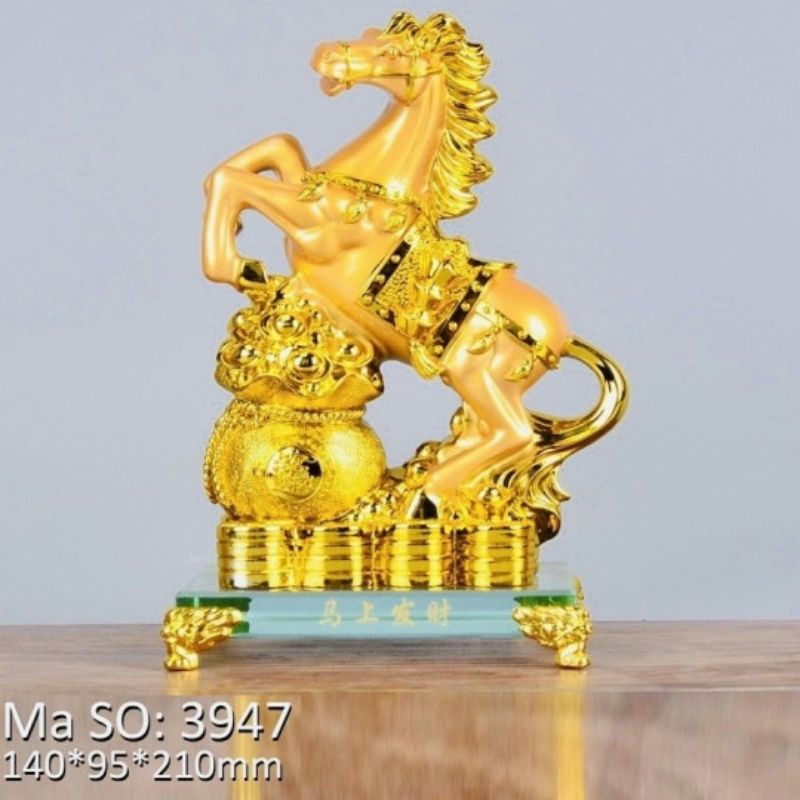 Ngựa Phi Túi Và.ng Phong Thủy 3947 Size Lớn ( cao 21cm ×9.5×14cm )