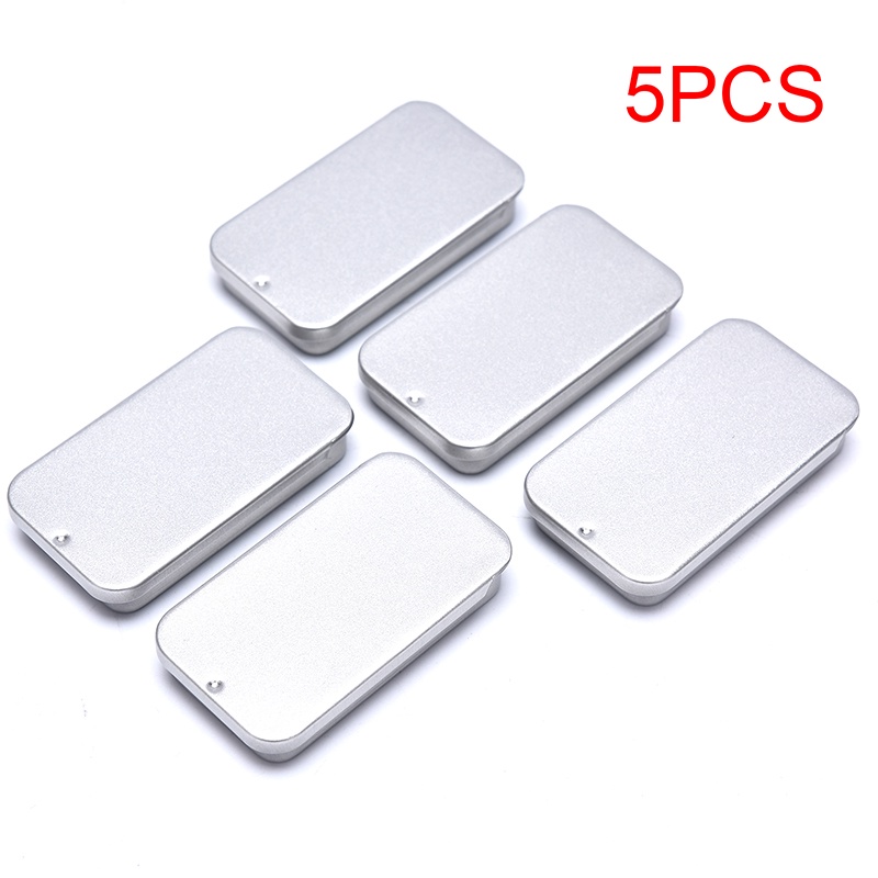 1 Hộp Đựng Thuốc / Trang Sức Bằng Sắt Có Thanh Trượt Tiện Dụng