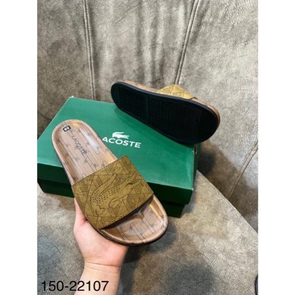 Dép Nam LCT Vân Cá Sấu Cực Đẹp - Dép Quai Ngang LACOSTE Cho Nam