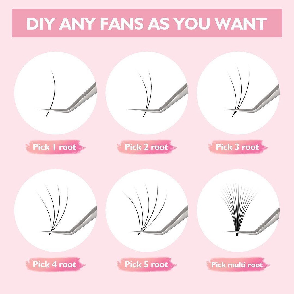 Lông Mi Giả Mi Dày 0.07mm Mềm Mại Tự Tạo Hiệu Ứng Hình Quạt Độc Đáo