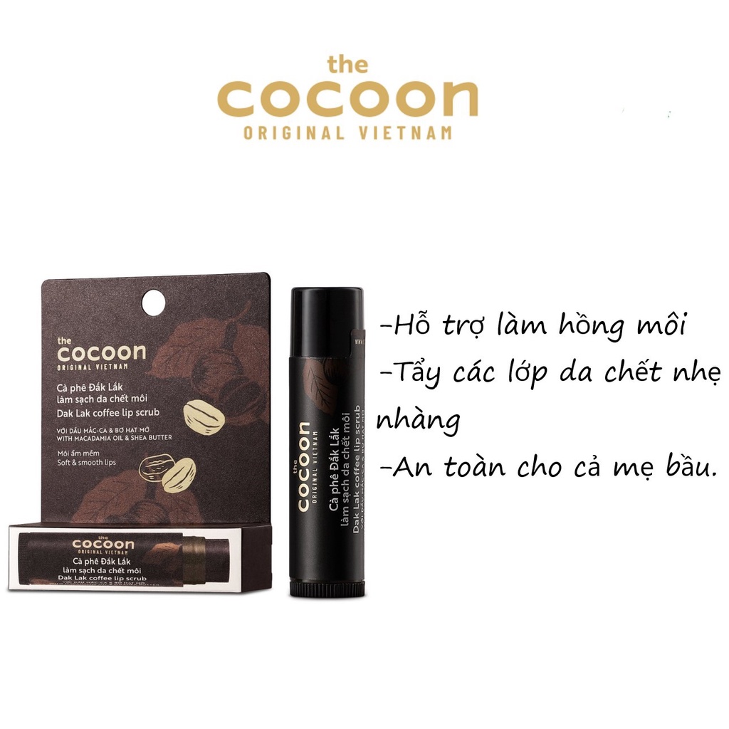 Tẩy Da Chết Cocoon Cà phê Đắk lắk làm sạch da chết Dak Lak Coffee Body Polish 200ml/600ml