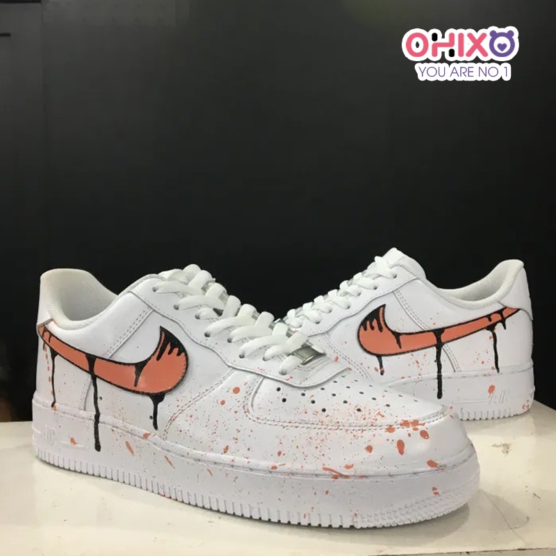 Giày Custom AF1 Thể Thao Nữ Sneaker Hàn Quốc Chất Đẹp Đế Bằng OHIXO AFC17