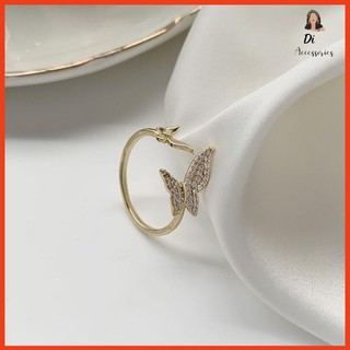 Nhẫn tay nữ hình bướm SANG TRỌNG  điều chỉnh theo size tay