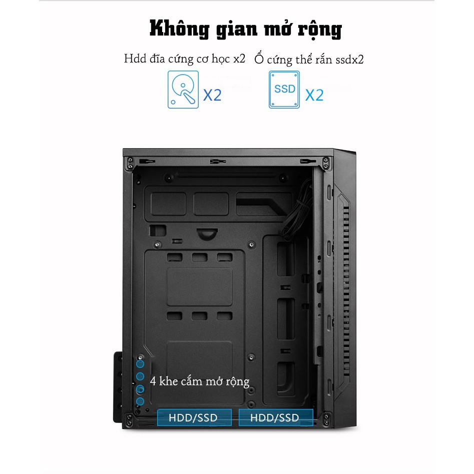 Vỏ máy tính Golden Field X10 Angry Warrior - Hàng chính hãng