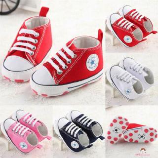 Giày Vải Canvas Đế Mềm Chống Trượt Cho Bé 0-18 Tháng Tuổi