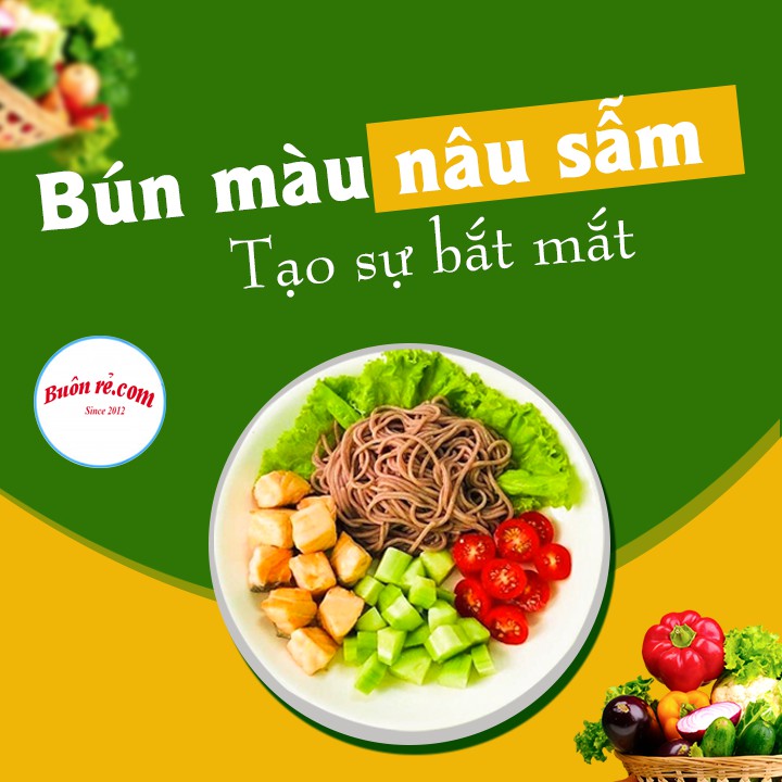 Bún gạo lứt huyết rồng (gói 500g) – Bún khô Cao Bằng – Nông sản sạch A Thái – Buôn Rẻ - 01211