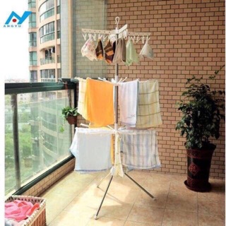 Cây phơi quần áo 3 tầng xoay