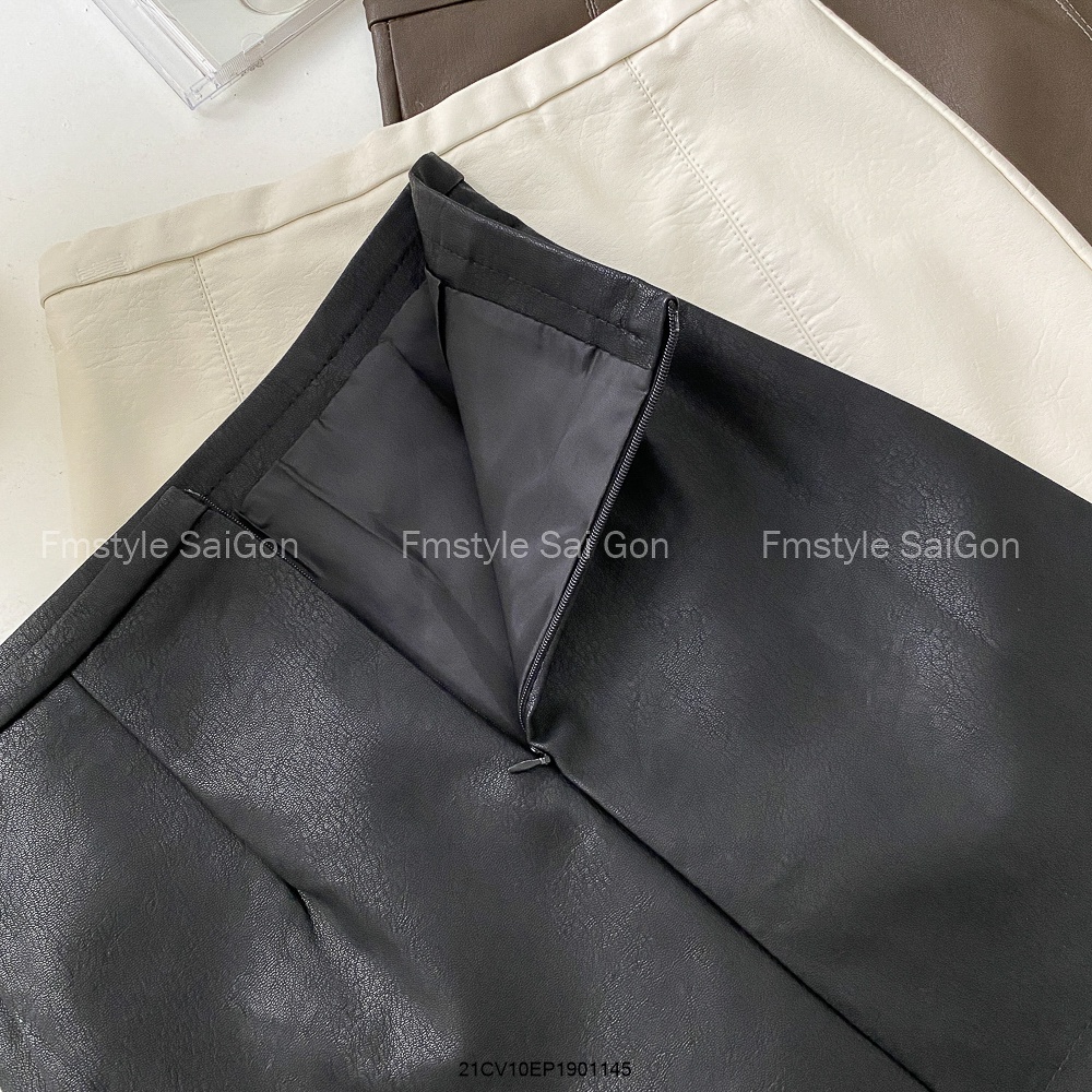 Chân váy da chữ A xẻ tag chữ kiểu dáng ulzzang thời trang nữ Fmstyle Saigon 21CV10EP1901 | BigBuy360 - bigbuy360.vn