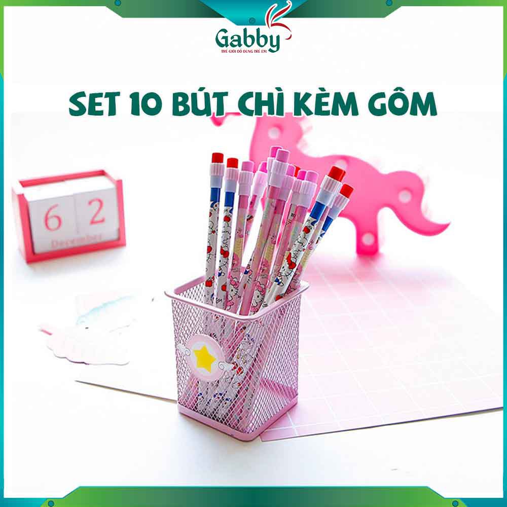 SET BÚT CHÌ CÓ GÔM DISNEY (MINNIE, HELLO KITTY, PRRINCESS, SOFIA, SUPER WINGS)