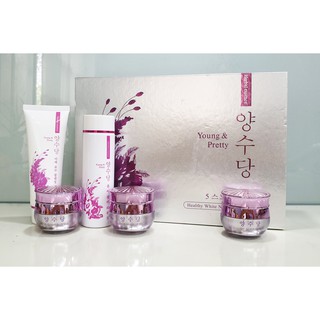 Young Pretty 5in1, Bộ mỹ phẩm sạch nám, tàn nhang, làm trắng da Hàn Quốc, mỹ phẩm young pretty