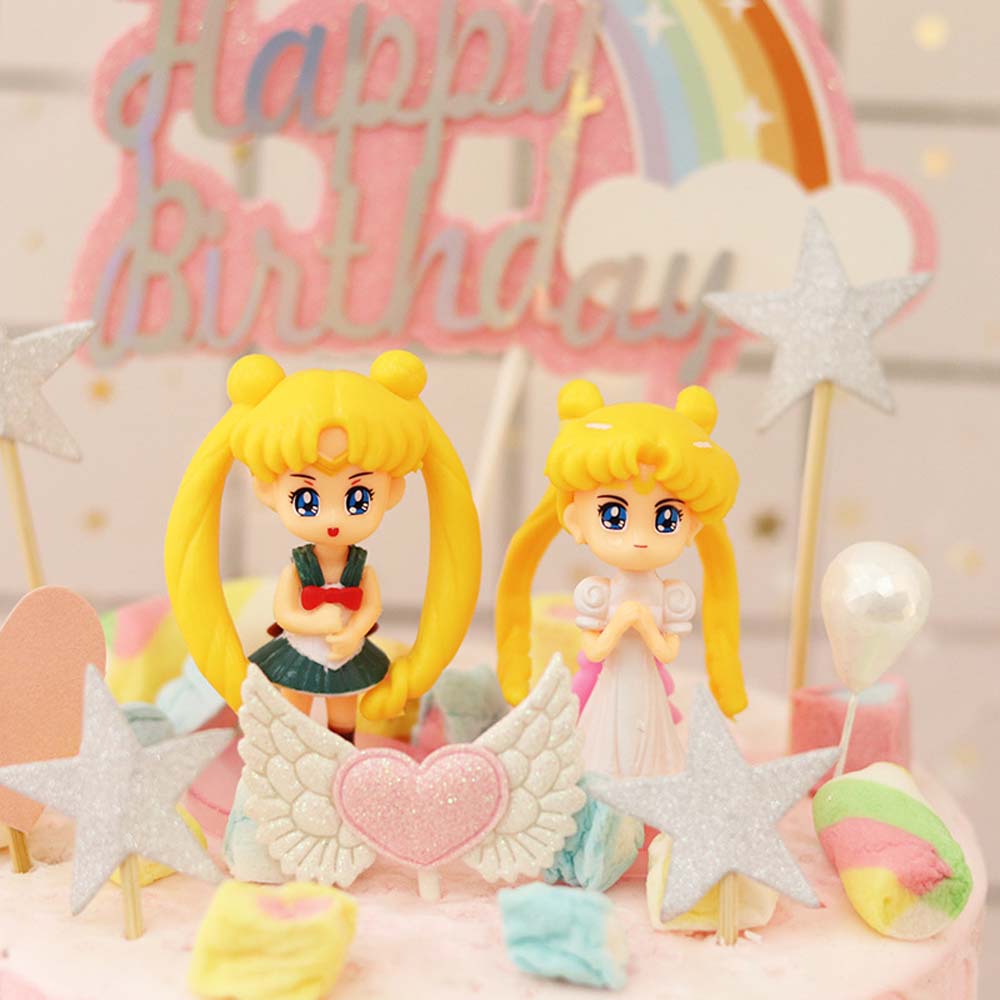 SAILOR MOON Set 4 Mô Hình Đồ Chơi Nhân Vật Hoạt Hình Thủy Thủ Mặt Trăng