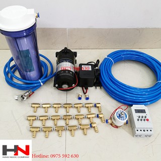 Bộ máy phun sương 15 béc dùng máy 24V