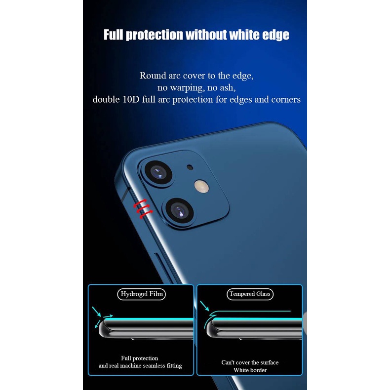 Phim dán bảo vệ mặt sau/ bảo vệ ống kính thích hợp cho iPhone 11 12 Pro Max Mini 7 8 Plus X XS Max