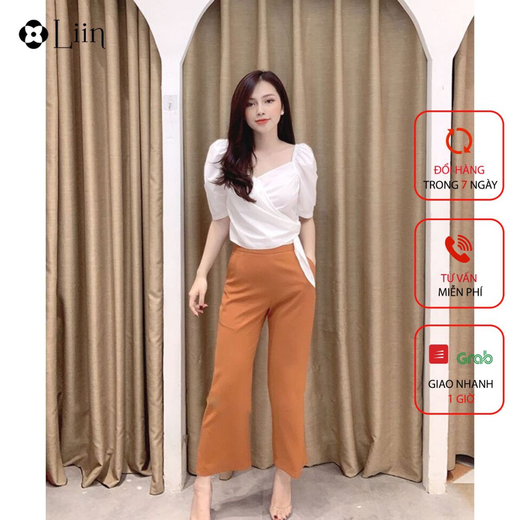 Quần nữ ống suông cao cấp Liin clothing màu cam, kiểu dáng basic thanh lịch, hiện đại Q3082