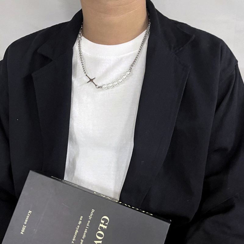 Vòng cổ Đính Ngọc Trai Phản Quang Phong Cách Thời Trang Âu Mỹ