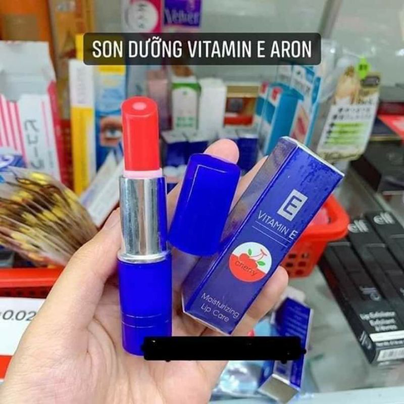🇹🇭 SON DƯỠNG VITAMIN E CHERRY THÁI LAN CÓ MÀU KHÔNG CHÌ 🇹🇭🇹🇭